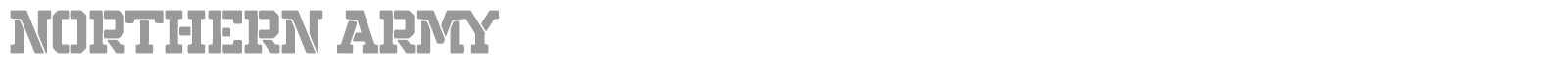 Northern Army font preview